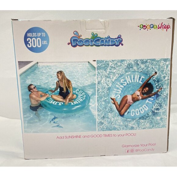 Sunshine and Good Times Pool Candy Inflatable Pool Island Circular Float 60” - Picture 4 of 8